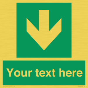 Safe condition Custom arrow down sign